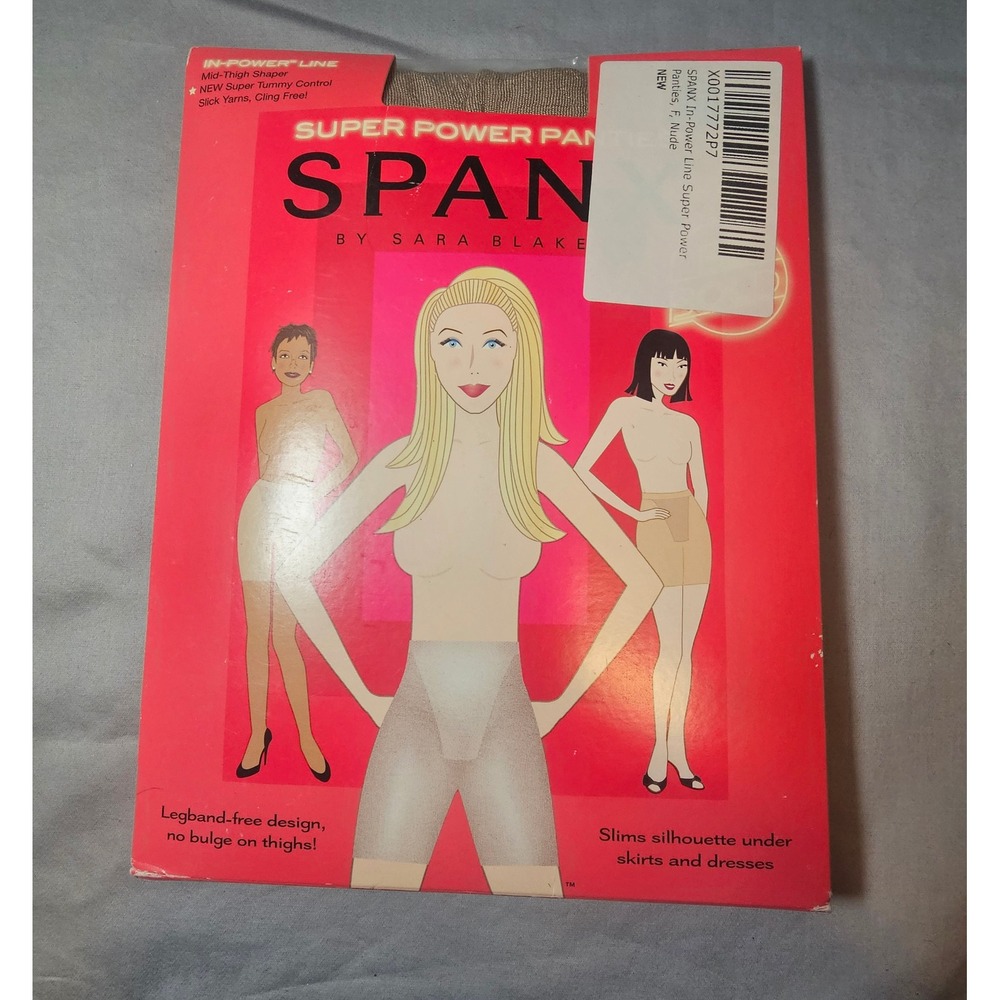 SPANX Super Power Panties Size F Nude In Power Line NEW 1558